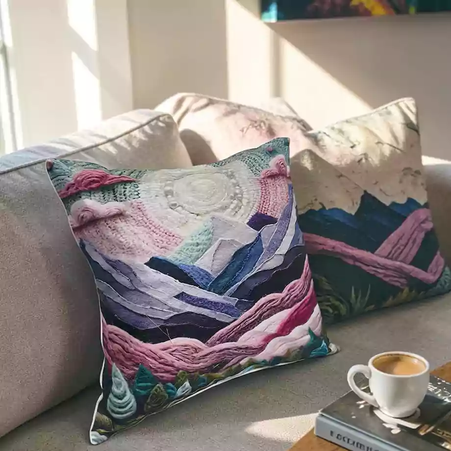 Modern Desenli Dekoratif Kırlent Kılıfı 2li Set - Görsel 3