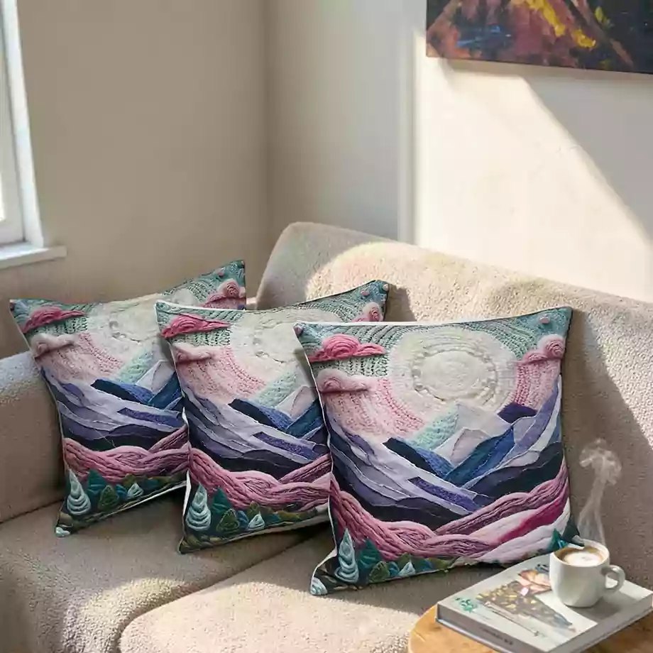 Modern Desenli Dekoratif Kırlent Kılıfı 2li Set - Görsel 2