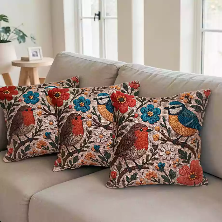 Geometrik Desenli Dekoratif Kırlent Kılıfı 2li Set - Görsel 3