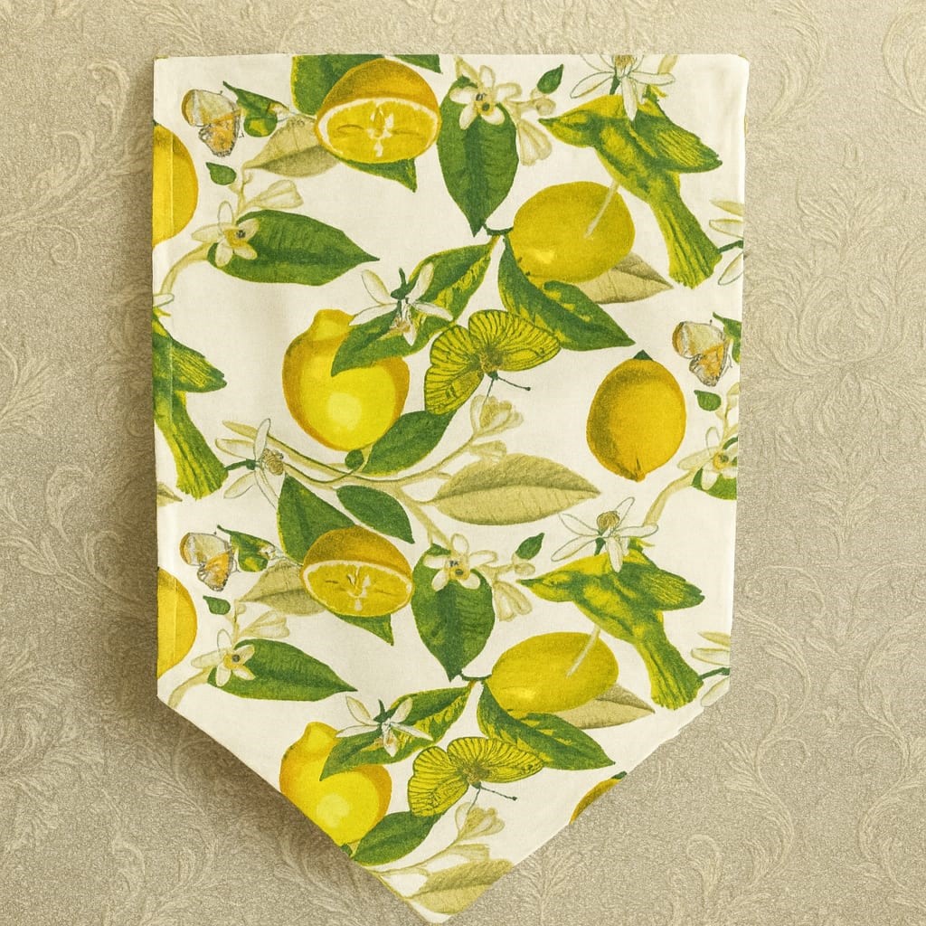 Özdağ Home Concept 140X40 cm Limon Desen Duck Kumaş Runner | Leke Tutmaz, Dekoratif Masa Örtüsü - Görsel 4