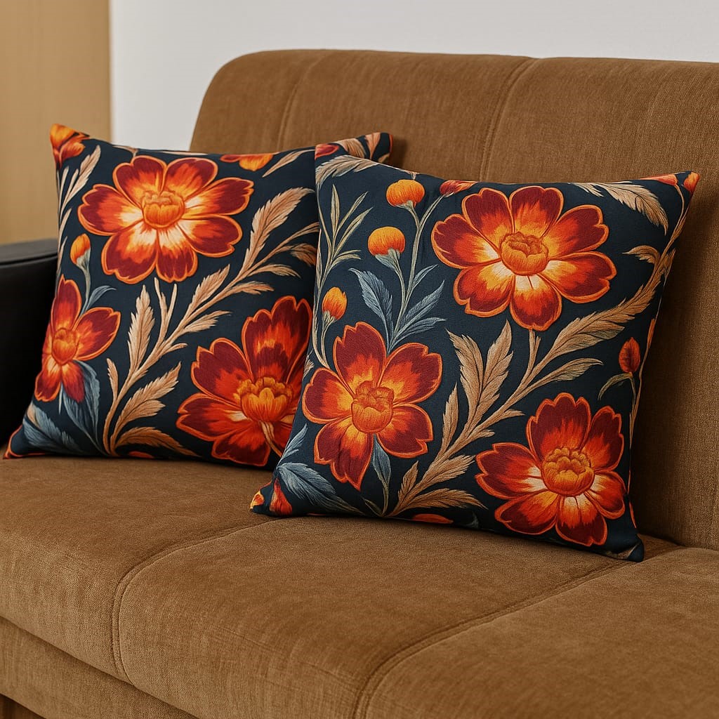 Özdağ Home Concept 2 Adet  43X43 cm Dijital Baskılı Premium Kumaş Dekoratif Kırlent Kılıfı - Görsel 3
