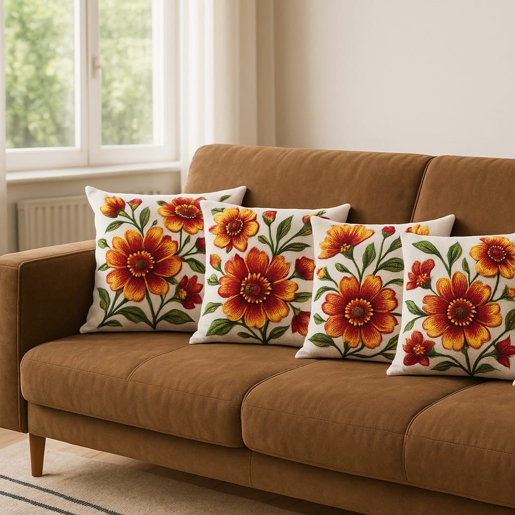 Özdağ Home Concept 2 Adet  43X43 cm Dijital Baskılı Premium Kumaş Dekoratif Kırlent Kılıfı - Görsel 2