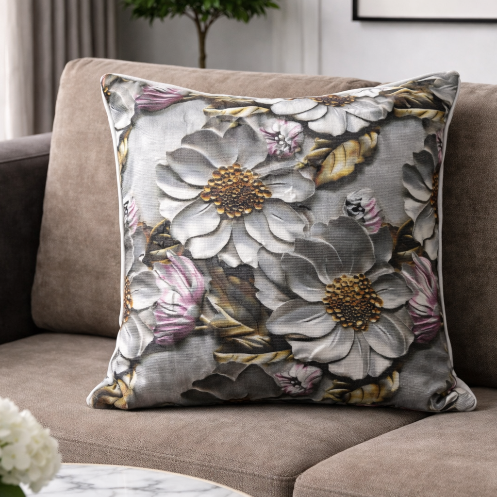 Özdağ Home Concept Modern Dijital Baskılı 3 Boyutlu Dekoratif Kırlent Kılıfı  2 li Set – Renkli, Şık ve Yıkanabilir (43x43 cm) - Görsel 3