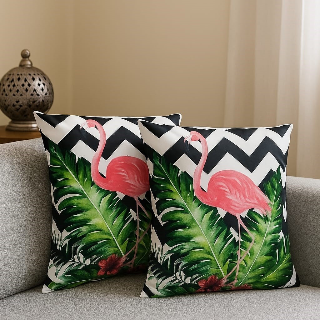 Özdağ Home Concept 2 Adet  43X43 cm Dijital Baskılı Premium Kumaş Dekoratif Kırlent Kılıfı |Salon & Oturma Odası - Görsel 2