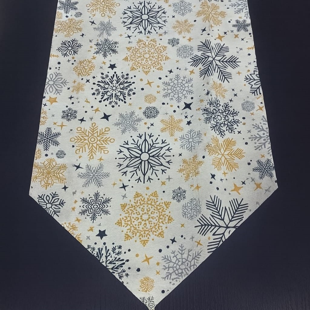 Özdağ Home Concept 140X40 cm Kar Tanesi Desen Duck Kumaş Runner | Leke Tutmaz, Dekoratif Masa Örtüsü (Kopya) - Görsel 2