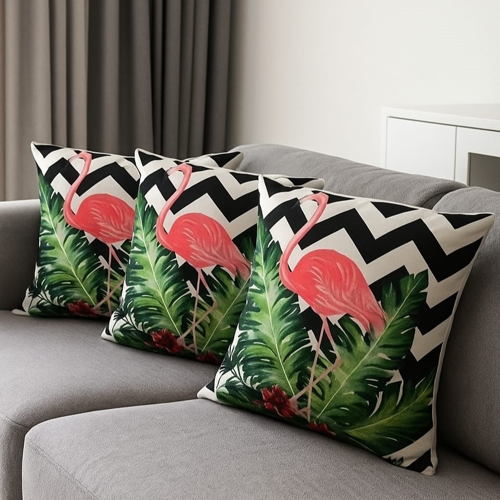 Özdağ Home Concept 2 Adet  43X43 cm Dijital Baskılı Premium Kumaş Dekoratif Kırlent Kılıfı |Salon & Oturma Odası - Görsel 3