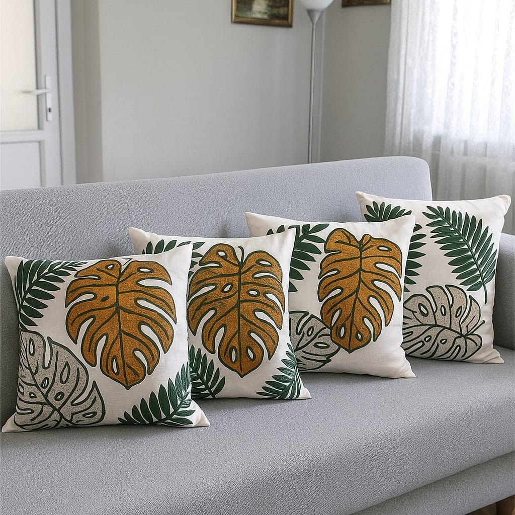 Özdağ Home Concept 2 Adet  43X43 cm Dijital Baskılı Premium Kumaş Dekoratif Kırlent Kılıfı - Görsel 4