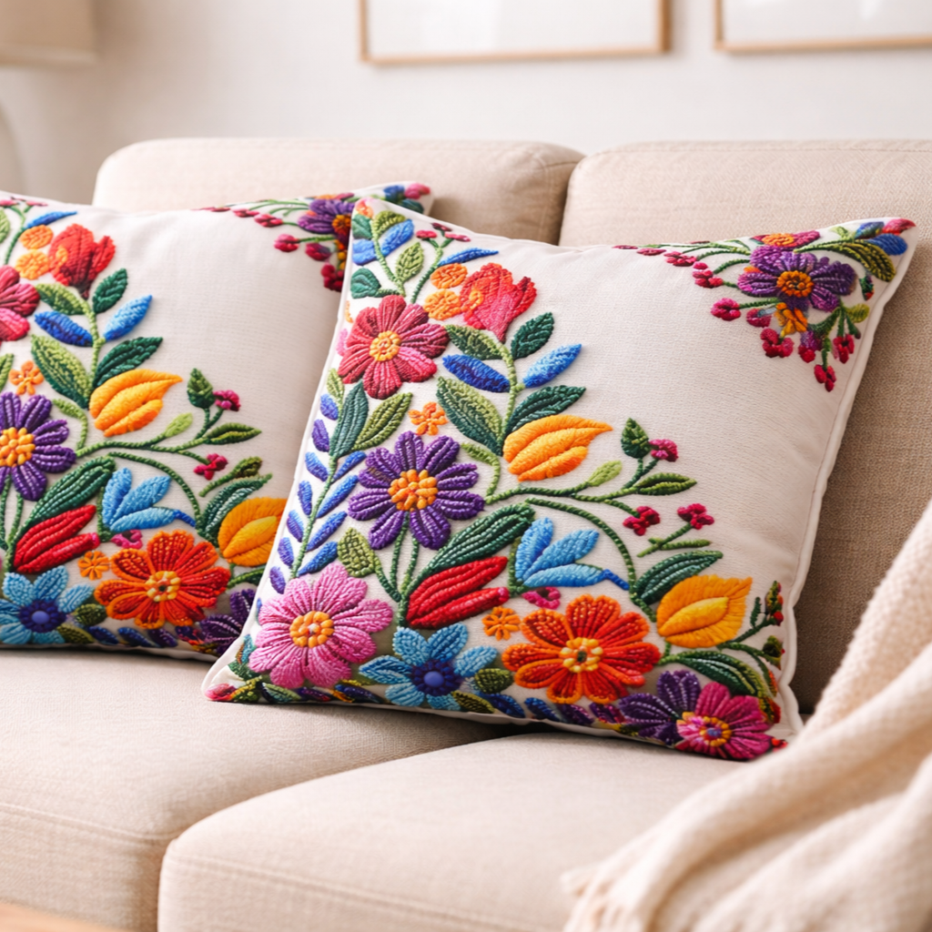 Özdağ Home Concept Modern Dijital Baskılı 3 Boyutlu Dekoratif Kırlent Kılıfı  2 li Set – Renkli, Şık ve Yıkanabilir (43x43 cm) - Görsel 5