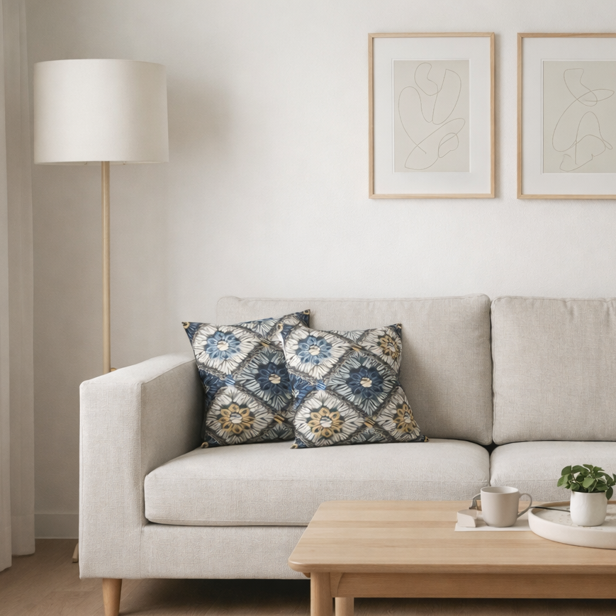 Özdağ Home Concept Modern Dijital Baskılı 3 Boyutlu Dekoratif Kırlent Kılıfı  2 li Set – Renkli, Şık ve Yıkanabilir (43x43 cm) - Görsel 5