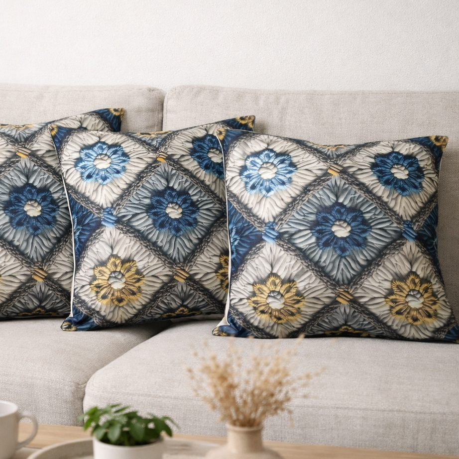 Özdağ Home Concept Modern Dijital Baskılı 3 Boyutlu Dekoratif Kırlent Kılıfı  2 li Set – Renkli, Şık ve Yıkanabilir (43x43 cm) - Görsel 6