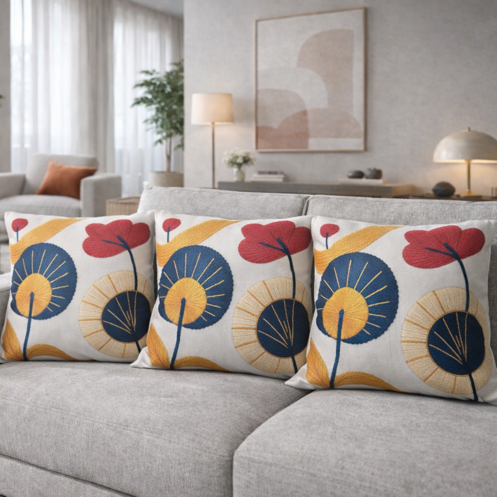 Özdağ Home Concept Modern Dijital Baskılı 3 Boyutlu Dekoratif Kırlent Kılıfı  2 li Set – Renkli, Şık ve Yıkanabilir (43x43 cm) - Görsel 2