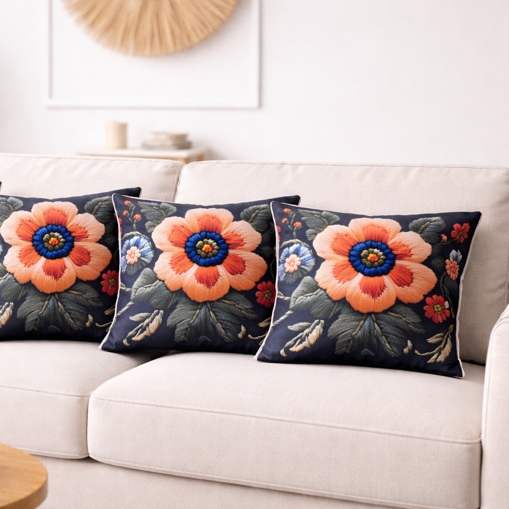 Özdağ Home Concept Modern Dijital Baskılı 3 Boyutlu Dekoratif Kırlent Kılıfı  2 li Set – Renkli, Şık ve Yıkanabilir (43x43 cm) - Görsel 4