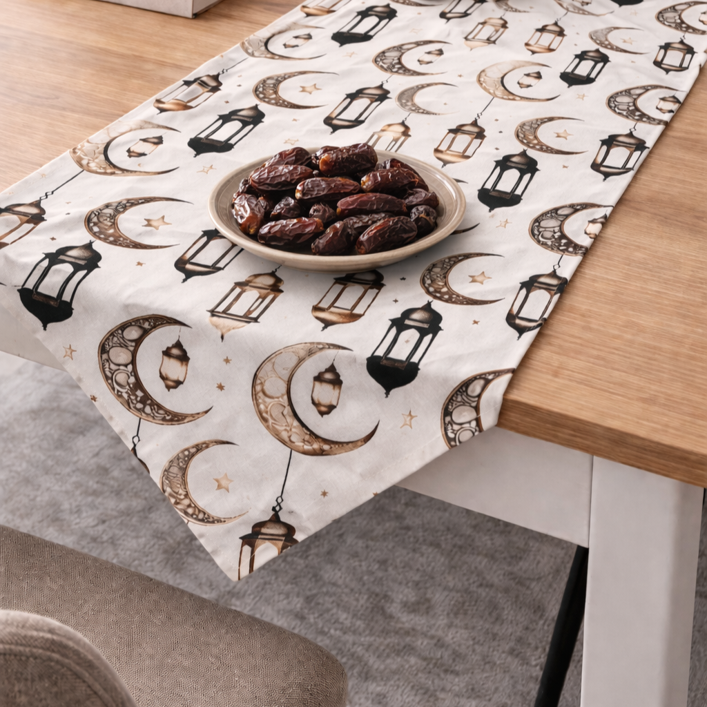 Özdağ Home Concept 140X40 cm Ramazan Temalı Dijital Baskı Duck Kumaş Runner | Leke Tutmaz, Dekoratif Masa Örtüsü - Görsel 3