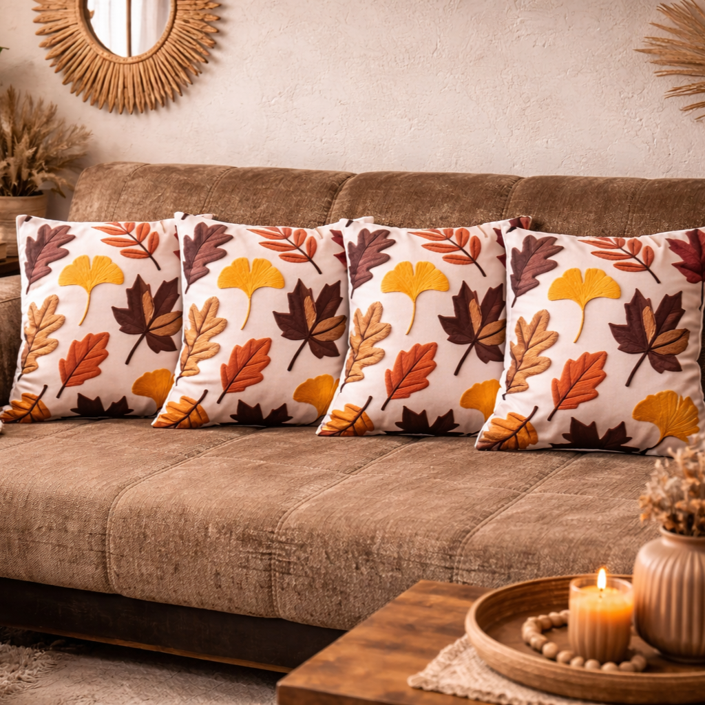 3D Dijital Baskılı 2li Set Modern Dekoratif Kırlent Kılıfı Tek Taraflı 43x43 cm - Görsel 8