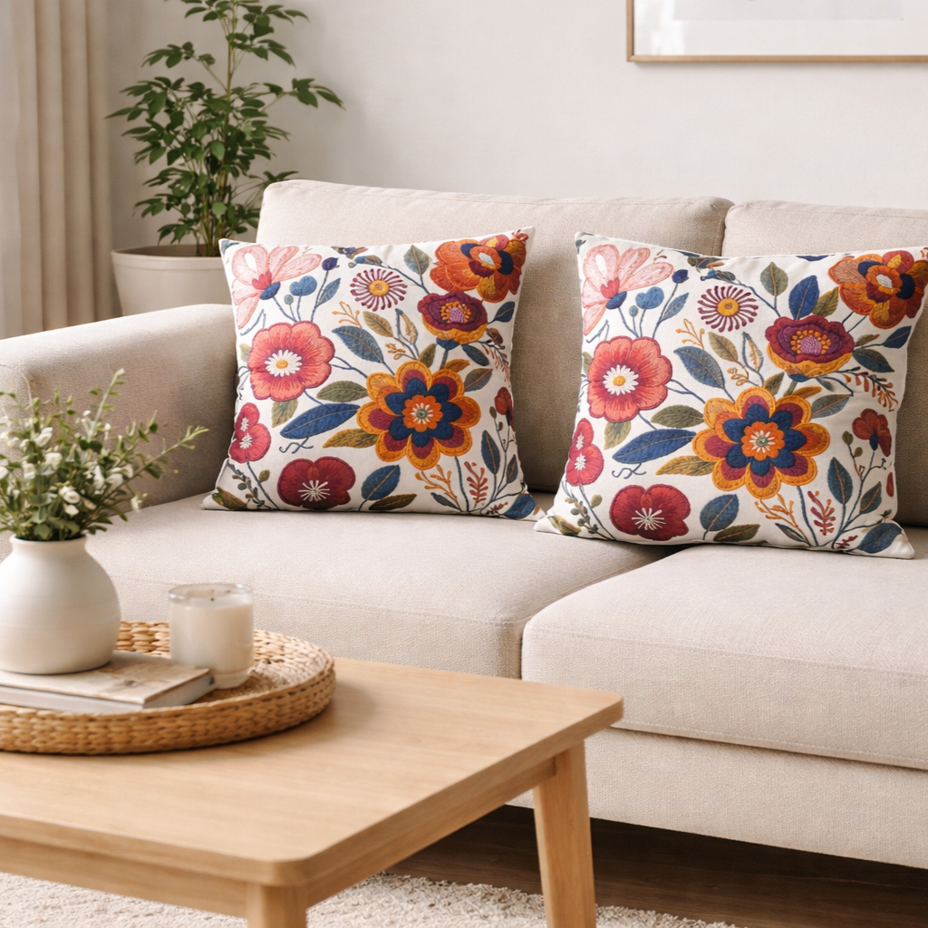 Özdağ Home Concept Modern Dijital Baskılı 3 Boyutlu Dekoratif Kırlent Kılıfı  2 li Set – Renkli, Şık ve Yıkanabilir (43x43 cm) - Görsel 2