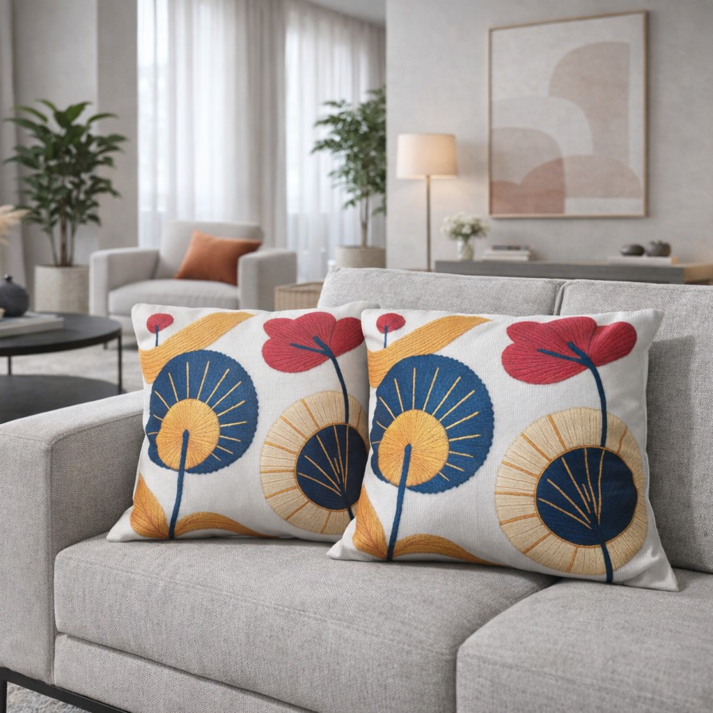 Özdağ Home Concept Modern Dijital Baskılı 3 Boyutlu Dekoratif Kırlent Kılıfı  2 li Set – Renkli, Şık ve Yıkanabilir (43x43 cm) - Görsel 3
