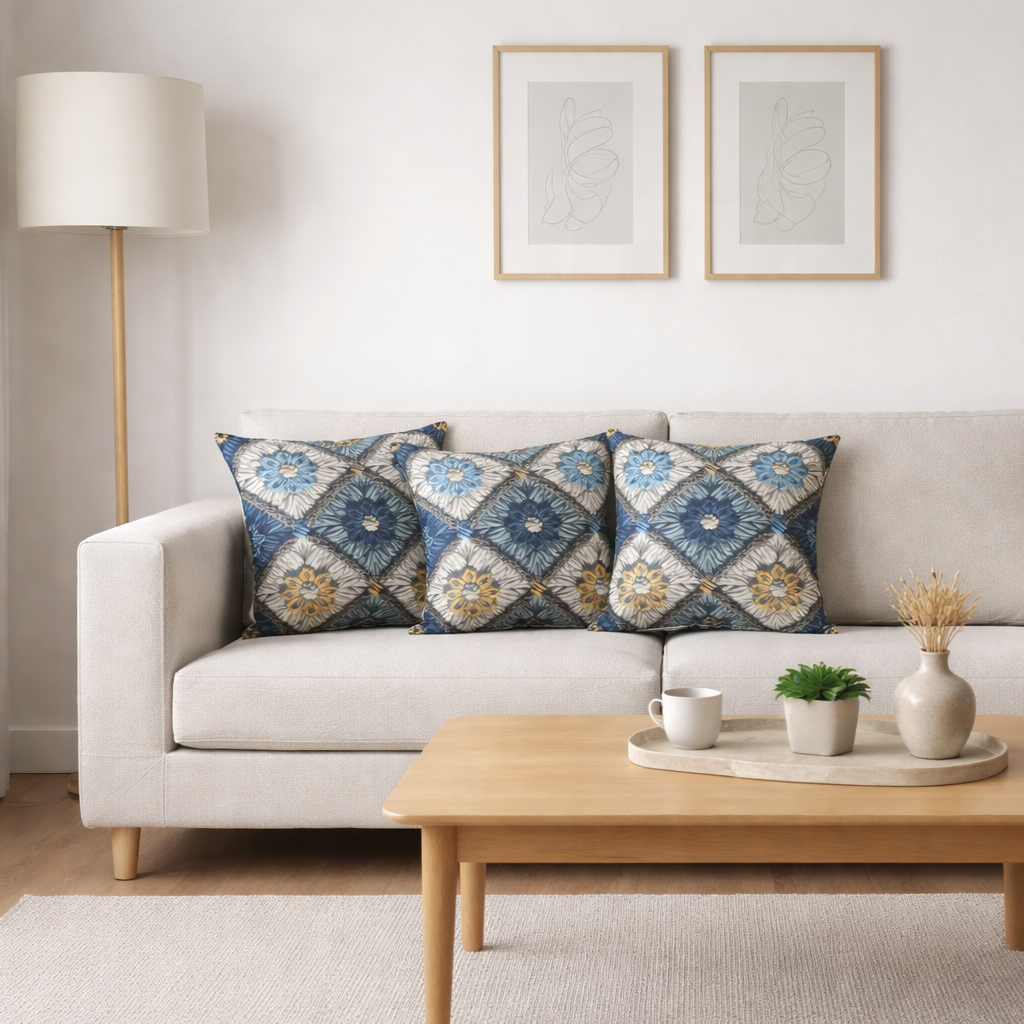 Özdağ Home Concept Modern Dijital Baskılı 3 Boyutlu Dekoratif Kırlent Kılıfı  2 li Set – Renkli, Şık ve Yıkanabilir (43x43 cm) - Görsel 3