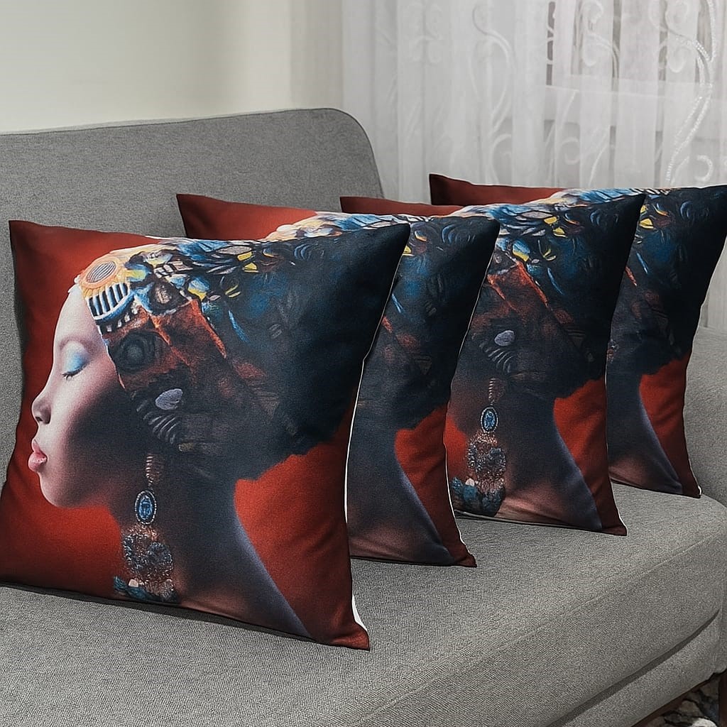 Özdağ Home Concept 2 Adet  43X43 cm Dijital Baskılı Premium Kumaş Dekoratif Kırlent Kılıfı |Salon & Oturma Odası - Görsel 4