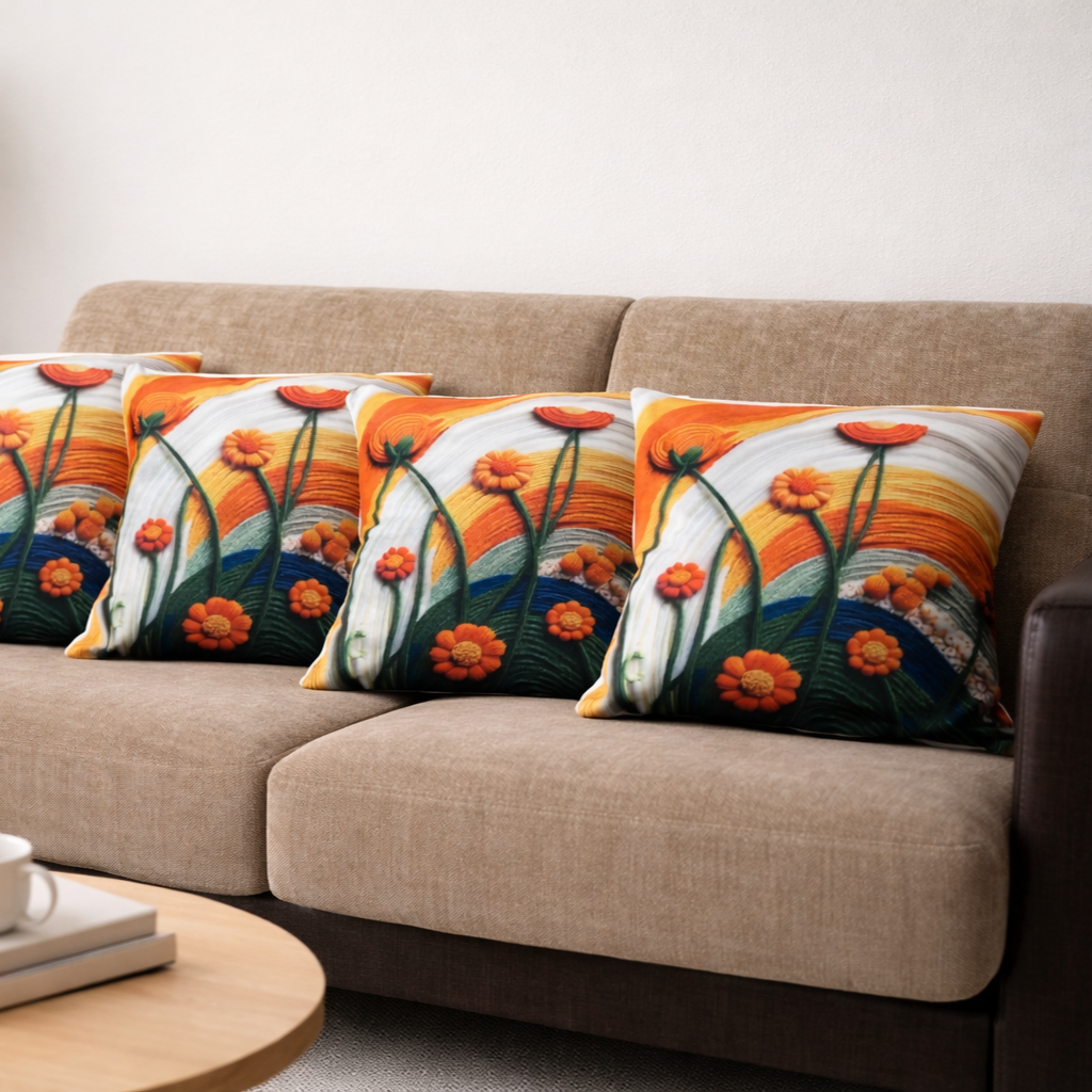 Özdağ Home Concept Modern Dijital Baskılı 3 Boyutlu Dekoratif Kırlent Kılıfı  2 li Set – Renkli, Şık ve Yıkanabilir (43x43 cm) - Görsel 6