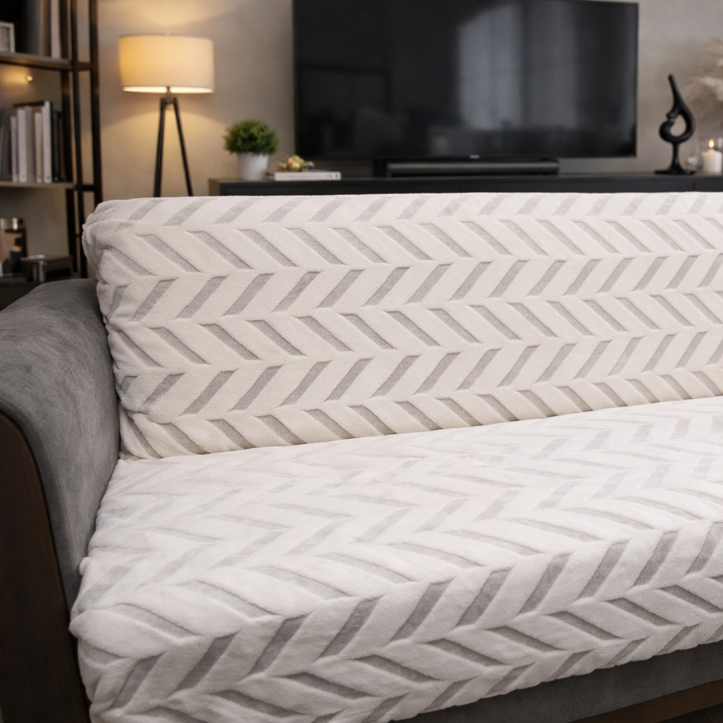 Özdağ Home Concept Kaymaz Taban Welsoft Koltuk Örtüsü | 3’lü Kanepe Uyumlu | Yumuşak ve Dayanıklı Koltuk Koruyucu - Görsel 3