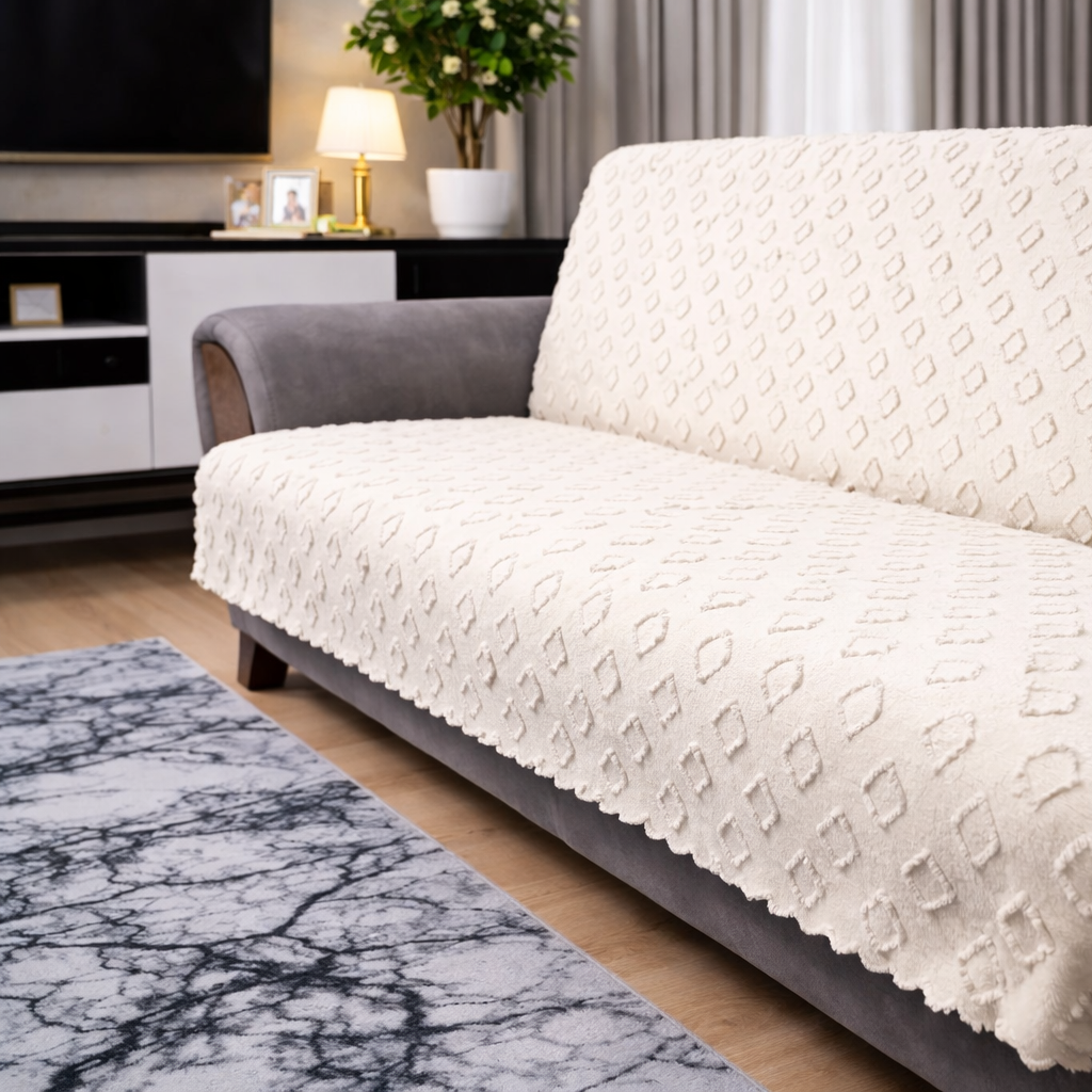 Özdağ Home Concept Şönil 3’lü Kanepe Koltuk Örtüsü – Yumuşak Dokulu, Dayanıklı ve Şık Koltuk Şalı - Görsel 4