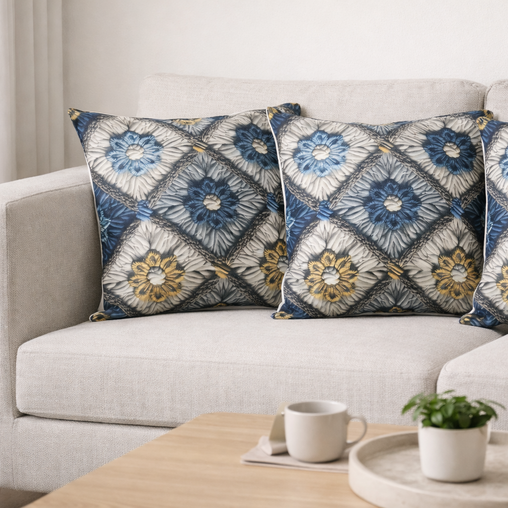 Özdağ Home Concept Modern Dijital Baskılı 3 Boyutlu Dekoratif Kırlent Kılıfı  2 li Set – Renkli, Şık ve Yıkanabilir (43x43 cm) - Görsel 4
