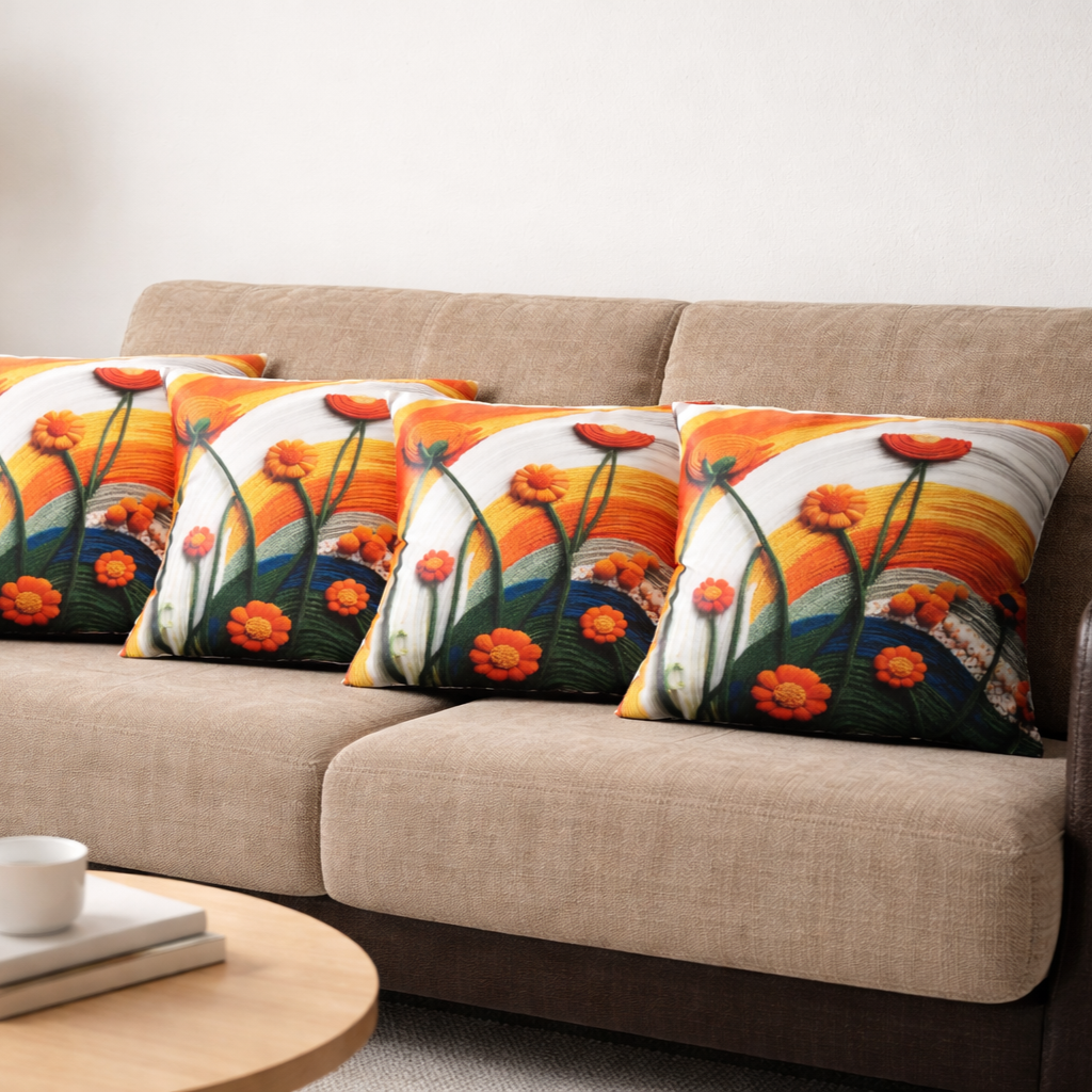 Özdağ Home Concept Modern Dijital Baskılı 3 Boyutlu Dekoratif Kırlent Kılıfı  2 li Set – Renkli, Şık ve Yıkanabilir (43x43 cm) - Görsel 5
