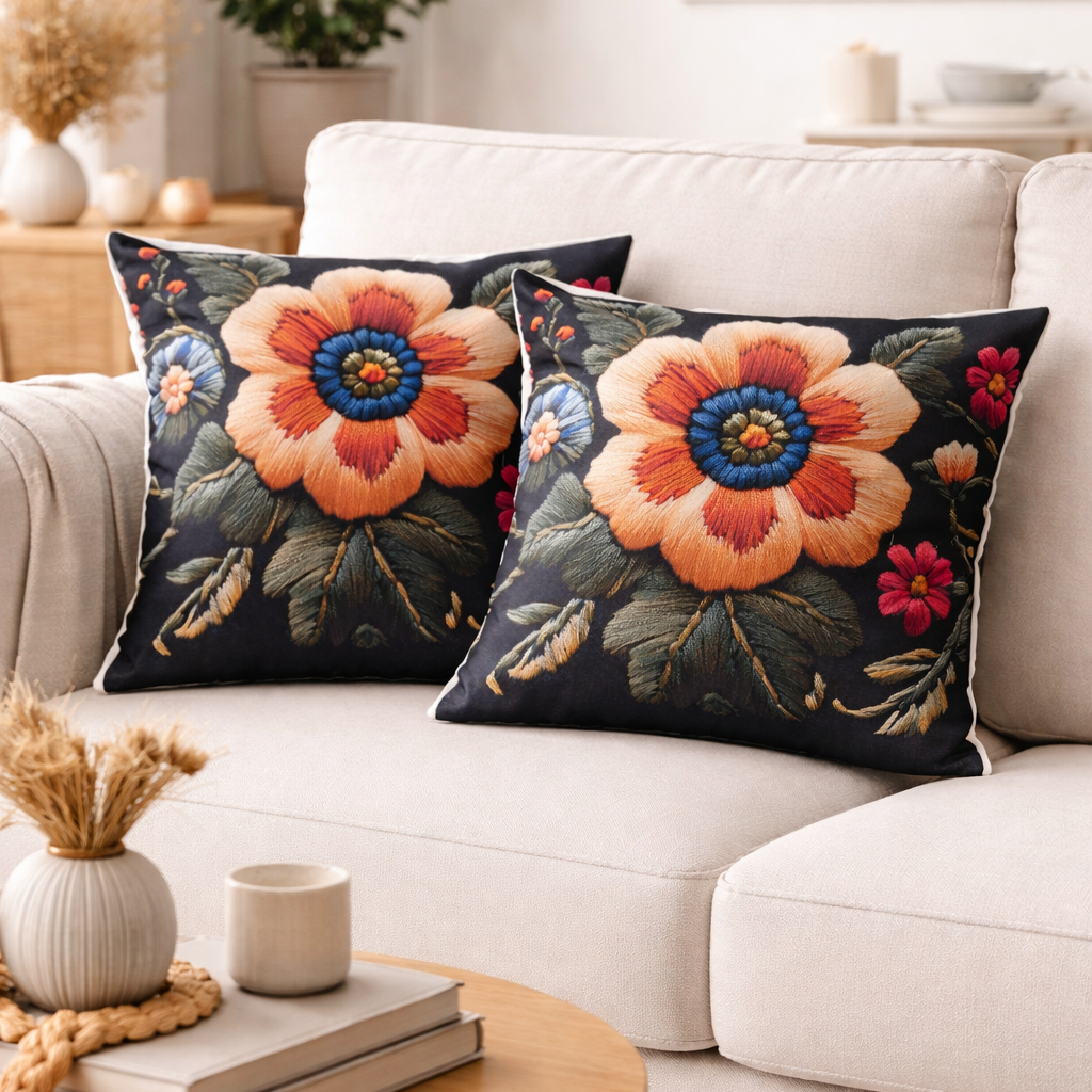 Özdağ Home Concept Modern Dijital Baskılı 3 Boyutlu Dekoratif Kırlent Kılıfı  2 li Set – Renkli, Şık ve Yıkanabilir (43x43 cm) - Görsel 3