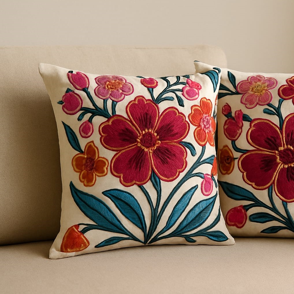 Özdağ Home Concept 2 Adet  43X43 cm Dijital Baskılı Premium Kumaş Dekoratif Kırlent Kılıfı - Görsel 3
