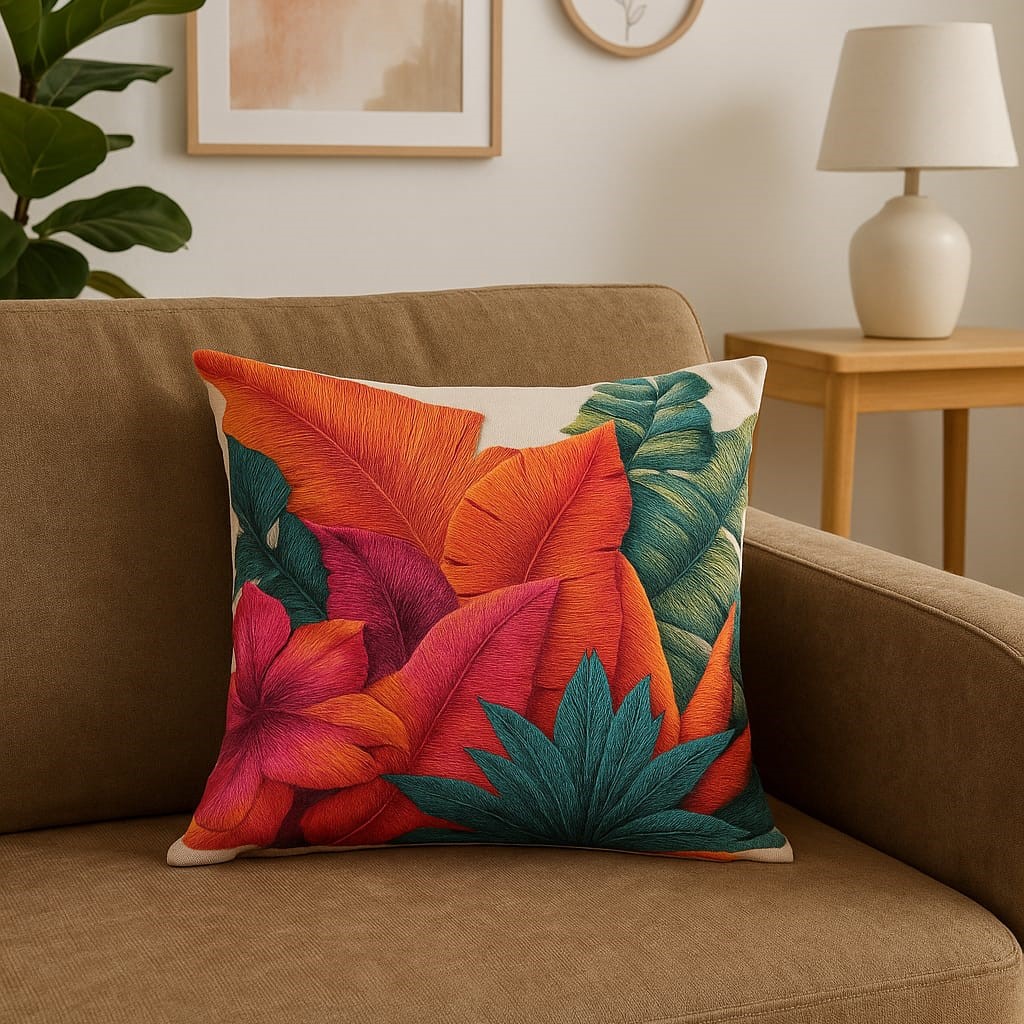 3D Dijital Baskılı 2li Set Modern Dekoratif Kırlent Kılıfı Tek Taraflı 43x43 cm - Görsel 3