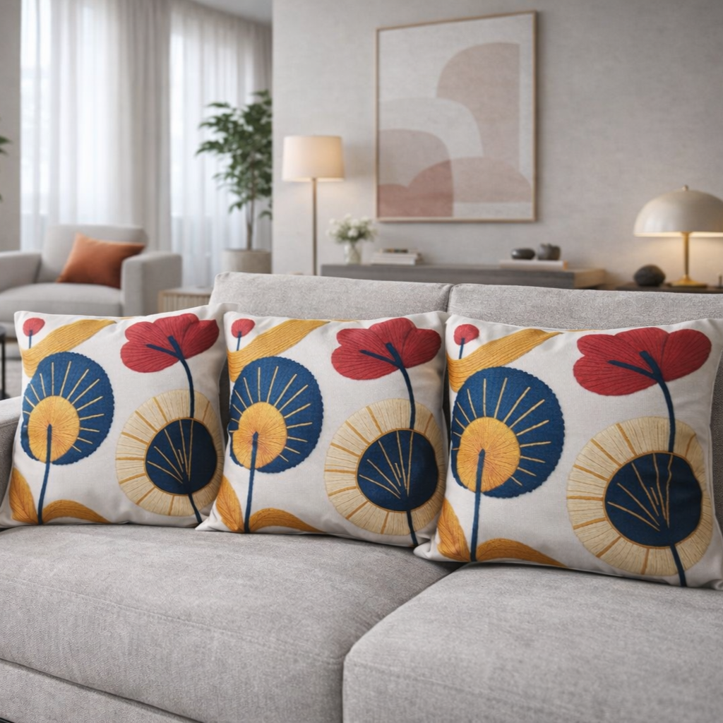 Özdağ Home Concept Modern Dijital Baskılı 3 Boyutlu Dekoratif Kırlent Kılıfı  2 li Set – Renkli, Şık ve Yıkanabilir (43x43 cm) - Görsel 5
