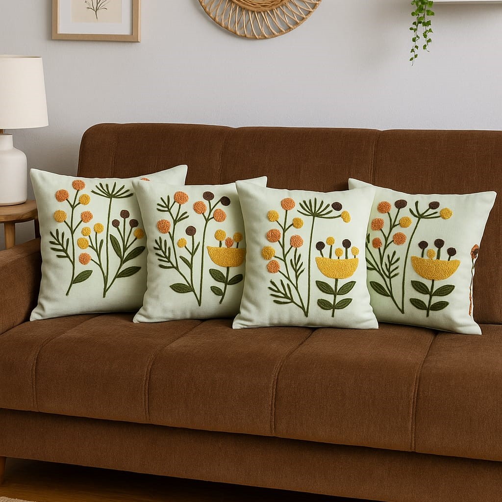3D Dijital Baskı Premium Kumaş Kırlent Kılıfı 43x43 cm 2’li Set–Dekoratif Yastık - Görsel 3