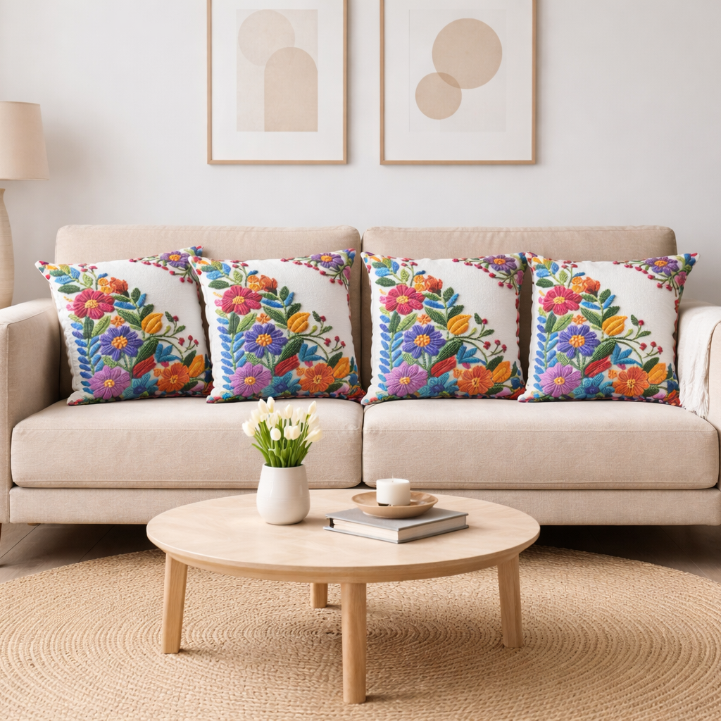 Özdağ Home Concept Modern Dijital Baskılı 3 Boyutlu Dekoratif Kırlent Kılıfı  2 li Set – Renkli, Şık ve Yıkanabilir (43x43 cm) - Görsel 4