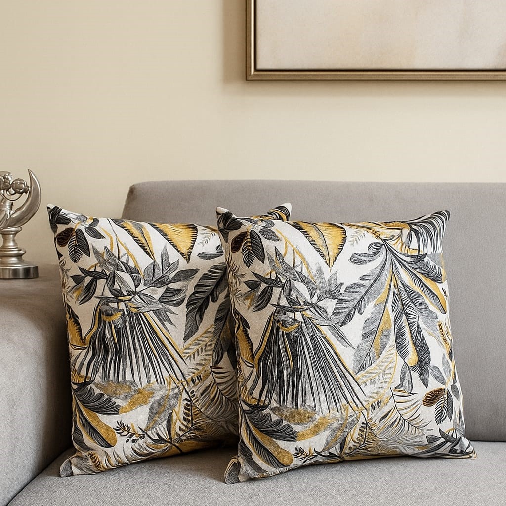 Çift Taraflı 2li Duck Kumaş Kırlent Kılıfı 43x43 cm (Safari Desen) - Görsel 4
