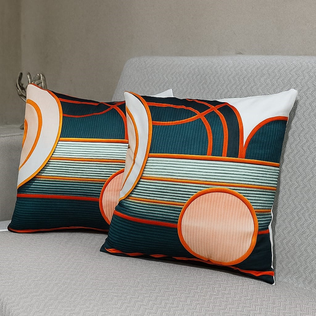 Özdağ Home Concept 2 Adet  43X43 cm Dijital Baskılı Premium Kumaş Dekoratif Kırlent Kılıfı |Salon & Oturma Odası - Görsel 4