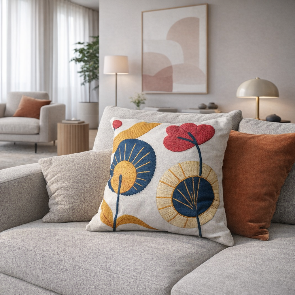 Özdağ Home Concept Modern Dijital Baskılı 3 Boyutlu Dekoratif Kırlent Kılıfı  2 li Set – Renkli, Şık ve Yıkanabilir (43x43 cm) - Görsel 6
