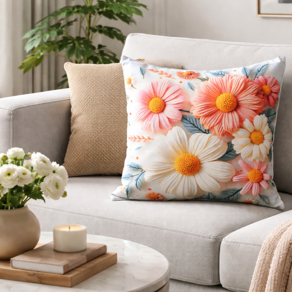 Özdağ Home Concept Modern Dijital Baskılı 3 Boyutlu Dekoratif Kırlent Kılıfı  2 li Set – Renkli, Şık ve Yıkanabilir (43x43 cm) - Görsel 2