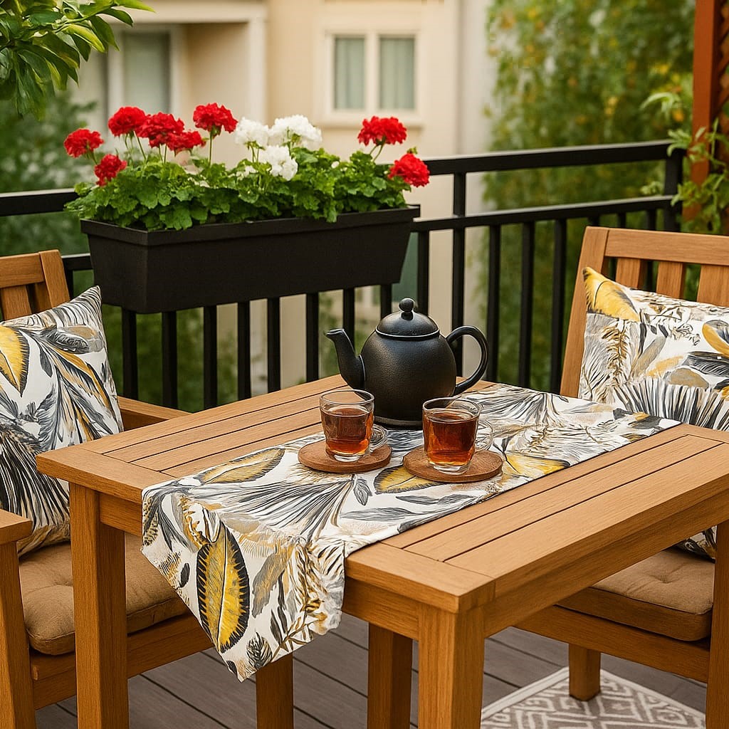 Özdağ Home Concept Duck Kumaş 2'li Çift Taraflı Kırlent Kılıfı (43X43 Cm) +  Runner (42X100 Cm) Seti– Dekoratif Kombin (Kopya) - Görsel 2