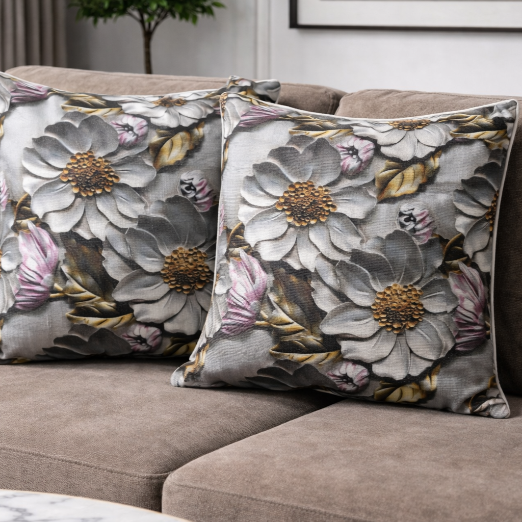 Özdağ Home Concept Modern Dijital Baskılı 3 Boyutlu Dekoratif Kırlent Kılıfı  2 li Set – Renkli, Şık ve Yıkanabilir (43x43 cm) - Görsel 4