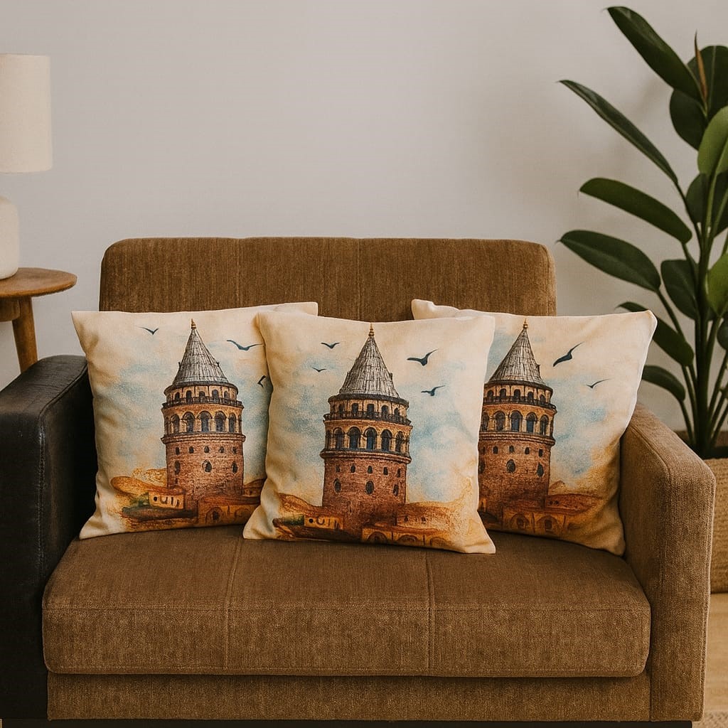 Özdağ Home Concept 2 Adet  43X43 cm Dijital Baskılı Premium Kumaş Dekoratif Kırlent Kılıfı - Görsel 2
