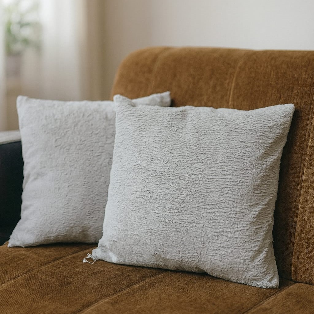 Premium Kumaş Kırlent Kılıfı 43x43 cm 2’li Set–Dekoratif Yastık Kadife Dokulu (Çift Taraflı) - Görsel 3