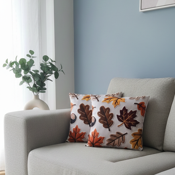 2 Adet 43X43 cm Dijital Baskılı Dekoratif Kırlent Kılıfı - Görsel 4