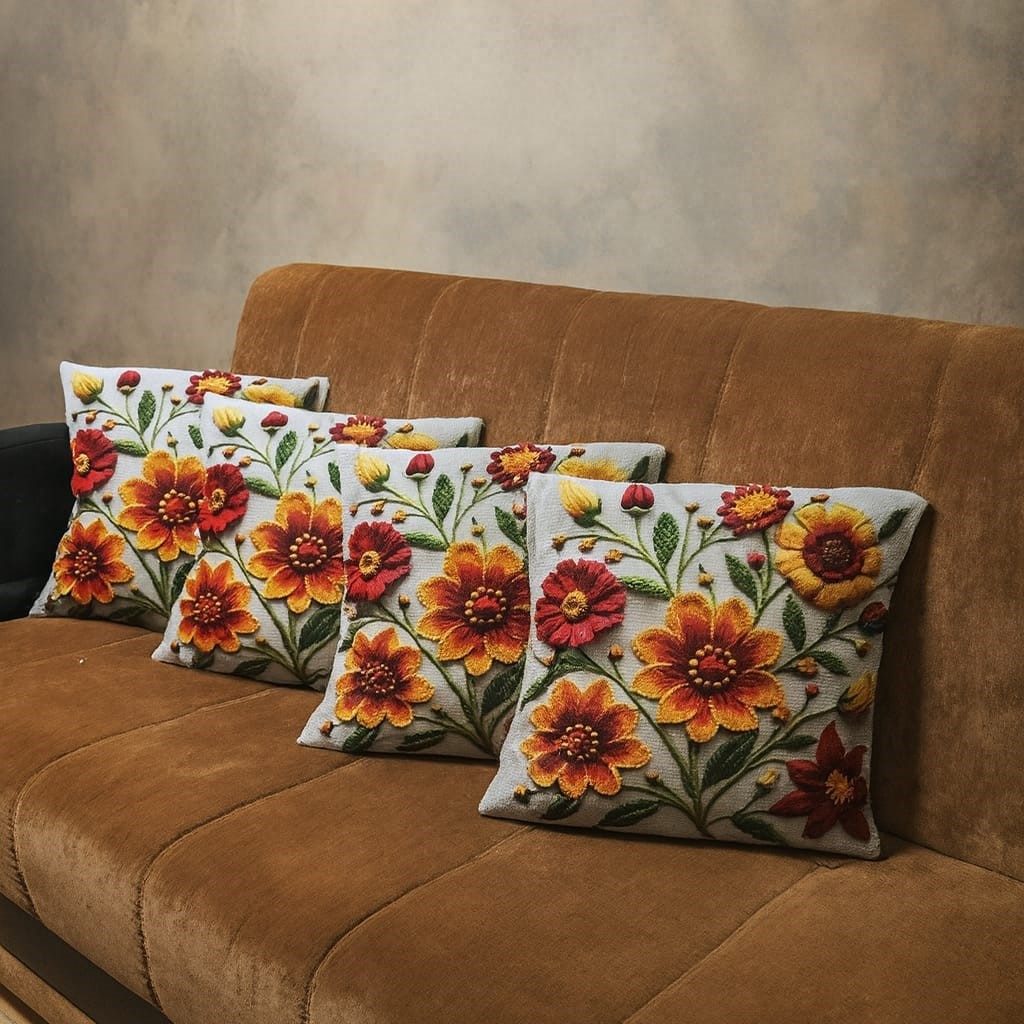 Özdağ Home Concept 2 Adet  43X43 cm Dijital Baskılı Premium Kumaş Dekoratif Kırlent Kılıfı - Görsel 3