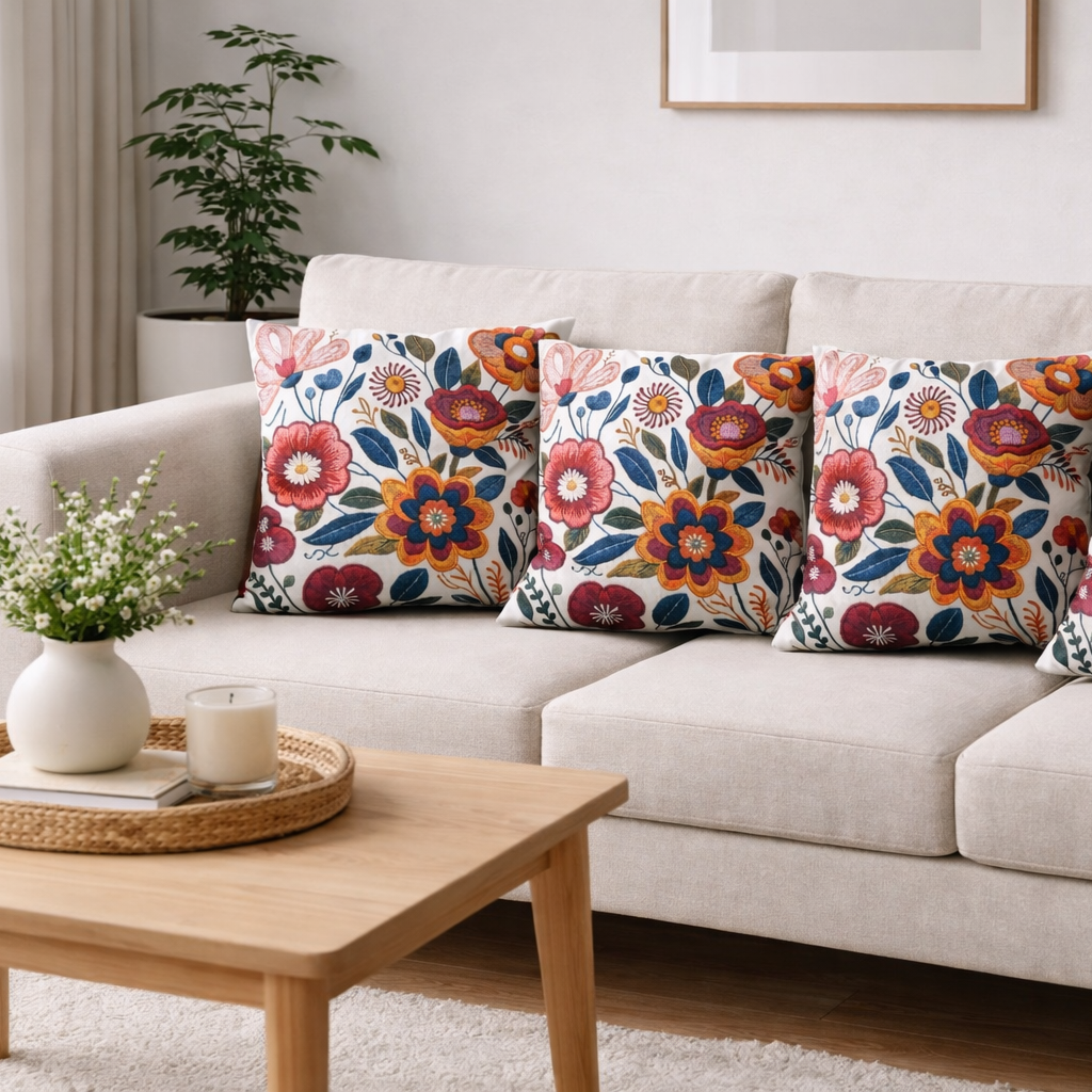 Özdağ Home Concept Modern Dijital Baskılı 3 Boyutlu Dekoratif Kırlent Kılıfı  2 li Set – Renkli, Şık ve Yıkanabilir (43x43 cm) - Görsel 4