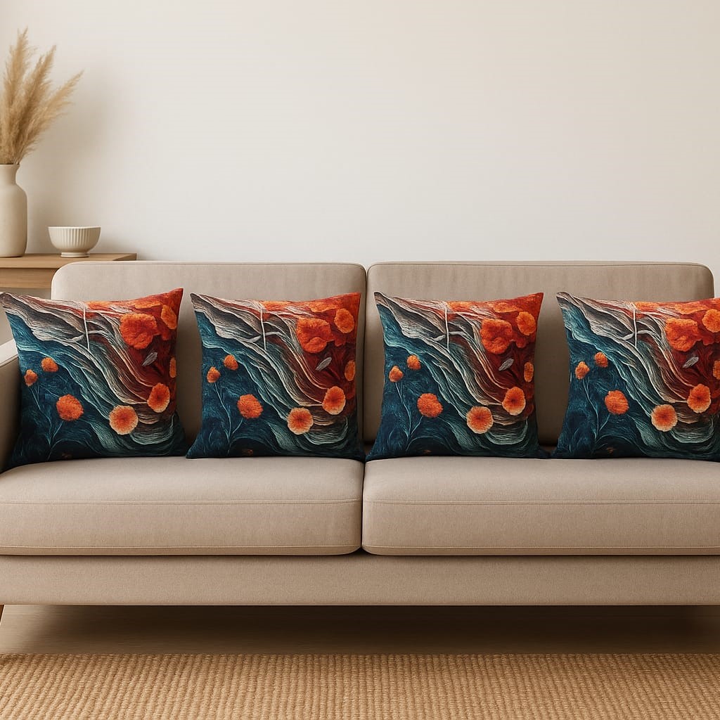 Özdağ Home Concept 2 Adet  43X43 cm Dijital Baskılı Premium Kumaş Dekoratif Kırlent Kılıfı - Görsel 2
