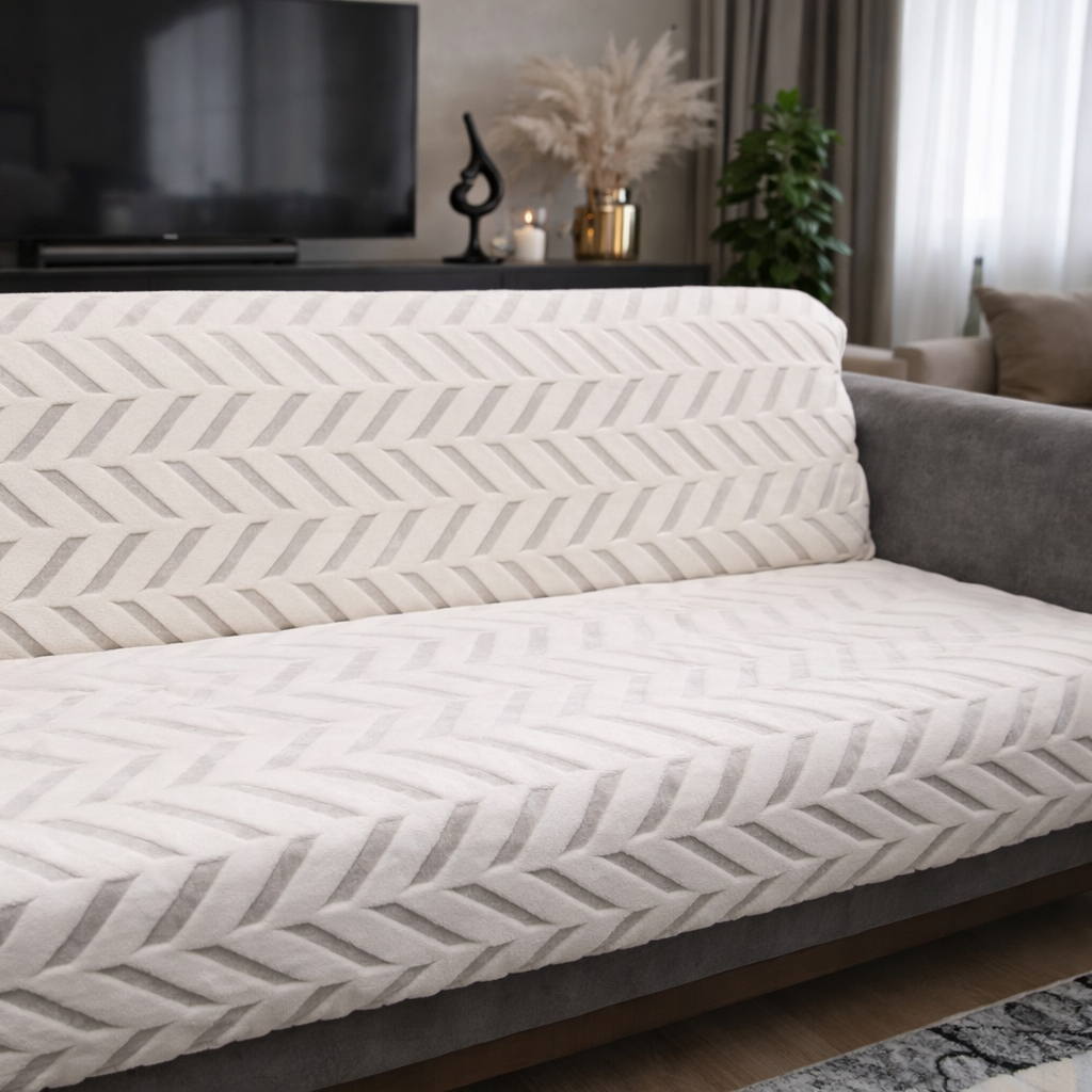 Özdağ Home Concept Kaymaz Taban Welsoft Koltuk Örtüsü | 3’lü Kanepe Uyumlu | Yumuşak ve Dayanıklı Koltuk Koruyucu - Görsel 5