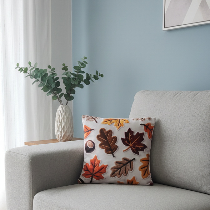 2 Adet 43X43 cm Dijital Baskılı Dekoratif Kırlent Kılıfı - Görsel 6
