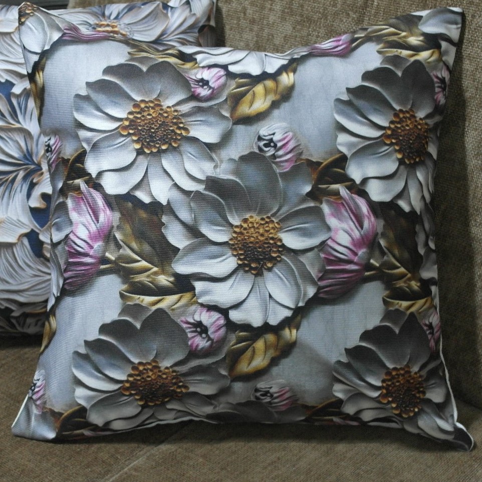 Özdağ Home Concept Modern Dijital Baskılı 3 Boyutlu Dekoratif Kırlent Kılıfı  2 li Set – Renkli, Şık ve Yıkanabilir (43x43 cm) - Görsel 3