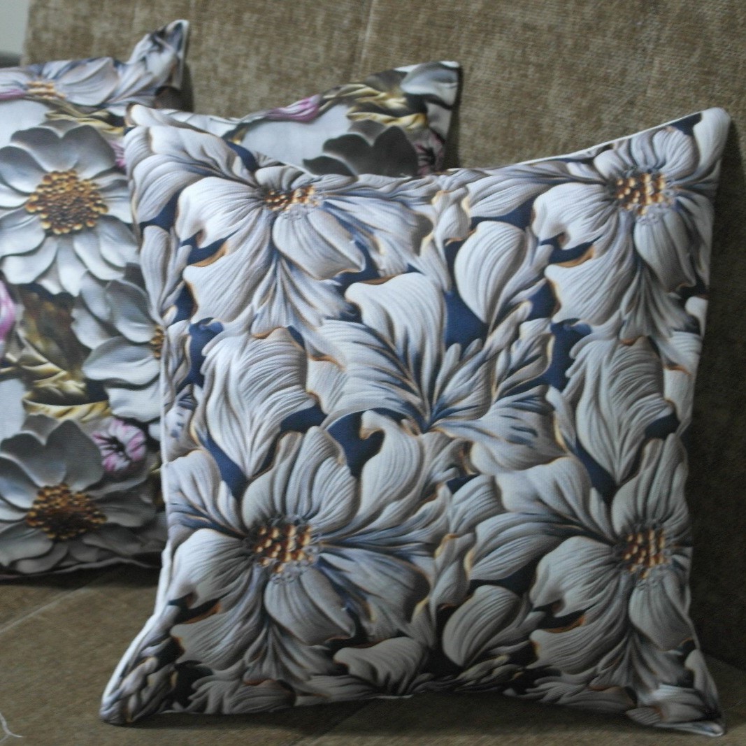 Özdağ Home Concept Modern Dijital Baskılı 3 Boyutlu Dekoratif Kırlent Kılıfı  2 li Set – Renkli, Şık ve Yıkanabilir (43x43 cm) - Görsel 4