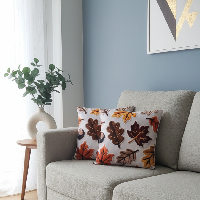 2 Adet 43X43 cm Dijital Baskılı Dekoratif Kırlent Kılıfı - Görsel 8